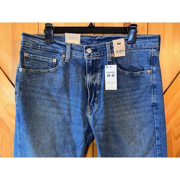 Levis 505 Jeans Mens Regular Fit Straight Leg Stretch 34x32 NWT - Picture 3 of 8